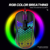 Wired gaming mouse with hollow holes and glowing light lightweight gaming mouse for esports - V.I.P Digital Presence