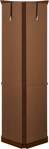 Corner Curio Cabinet with 5 Shelves and Lighting System, Walnut(E26 light bulb not included) - V.I.P Digital Presence
