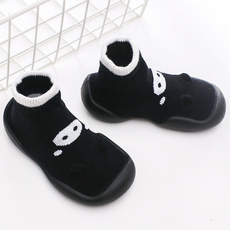 Autumn and Winter Baby Socks Silicone Anti slip Bottom Floor Socks Children's Shoes and Socks Cartoon Rainbow Strips Indoor Walking Shoes and Socks - V.I.P Digital Presence