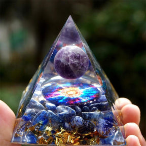 8cm foreign trade same style crystal ball pyramid crystal crushed stone drip resin pyramid ornament - V.I.P Digital Presence