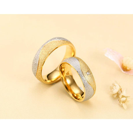 Vnox couple engagement ring for women men sand blasted - V.I.P Digital Presence