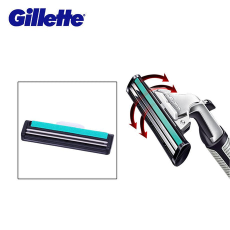 Gillette Vector Shaving Men Razor Blades Three Layer Shaver Blades - V.I.P Digital Presence