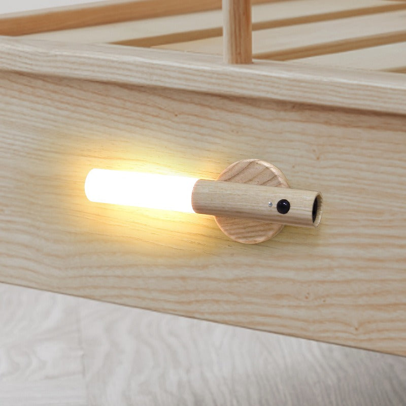 Wood Wireless USB LED Night Light Wall Lamp Rechargeable Sensor Motion Night Light - V.I.P Digital Presence
