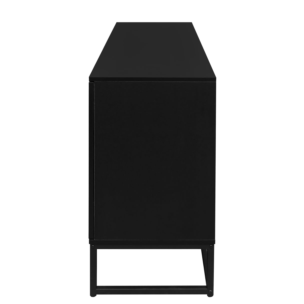 Rattan 4-Door Sideboard , Sideboard Buffet Storage Cabinet,Accent Storage Cabinet , Large Cabinet With 4 Rattan Decorated Doors - V.I.P Digital Presence