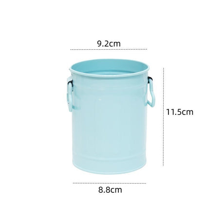 Cylindrical wrought iron pen holder DIY creative desktop storage bucket multifunctional stationery pen holder - V.I.P Digital Presence