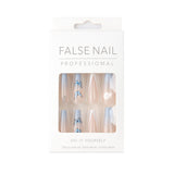 Ins Net Red With The Same Blue Butterfly Point Drill V-Shaped French Style Personality Trend Wearing Manicure Nail Patch - V.I.P Digital Presence
