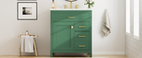 30-Inch Green Bathroom Vanity with Ceramic Sink and Ample Storage - Ideal Choice for Small Bathrooms - V.I.P Digital Presence