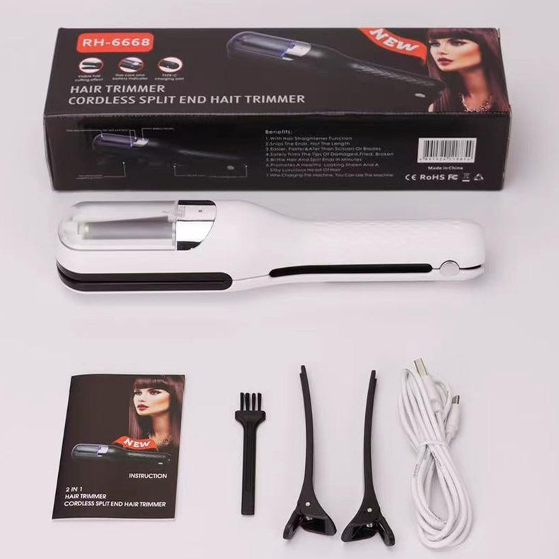 Fully automatic hair clipper, hair splitting and trimming device, multifunctional electric women's 2-in-1 trimming and cutting d - V.I.P Digital Presence