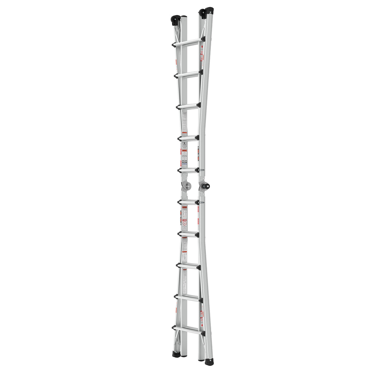 Aluminum Multi-Position Ladder with Wheels, 300 lbs Weight Rating, 22 FT - V.I.P Digital Presence