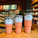 Large capacity portable insulated cup car mounted coffee cup 304 stainless steel - V.I.P Digital Presence