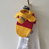 Suéter de otoño e invierno para perro, diseño de Winnie the Pooh, ropa fina de dos piezas para perros pequeños y medianos. 
