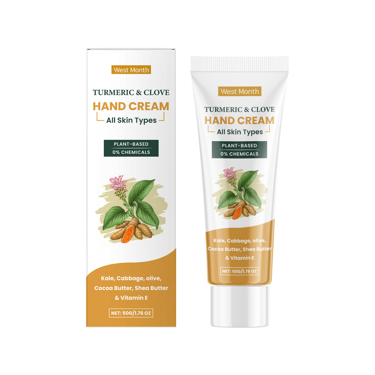 Crema de manos con aceite de clavo y cúrcuma: suave, hidratante y para manos secas en invierno.