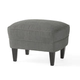 Modern grey fabric club chair and Ottoman set, stylish cushioned armchair, paired with Ottoman style - V.I.P Digital Presence