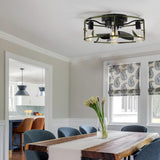 Flush Mount Ceiling Fans with Lights and Remote Control green Caged Low Profile Ceiling Fan Modern Metal Ceiling fanfor - V.I.P Digital Presence