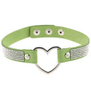 Japan's Harajuku Soft Girl Black Rhinestone Peach Heart Love-Shaped Collar Women's Neck Strap Collarbone Necklace Short - V.I.P Digital Presence