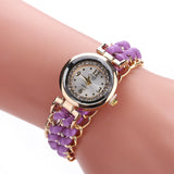 New small dial with diamond inlay Women's woven rope watch Women's creative fashion retractable rope quartz watch - V.I.P Digital Presence