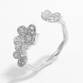 925 Sterling Silver Inlaid Zircon Open Ring - V.I.P Digital Presence