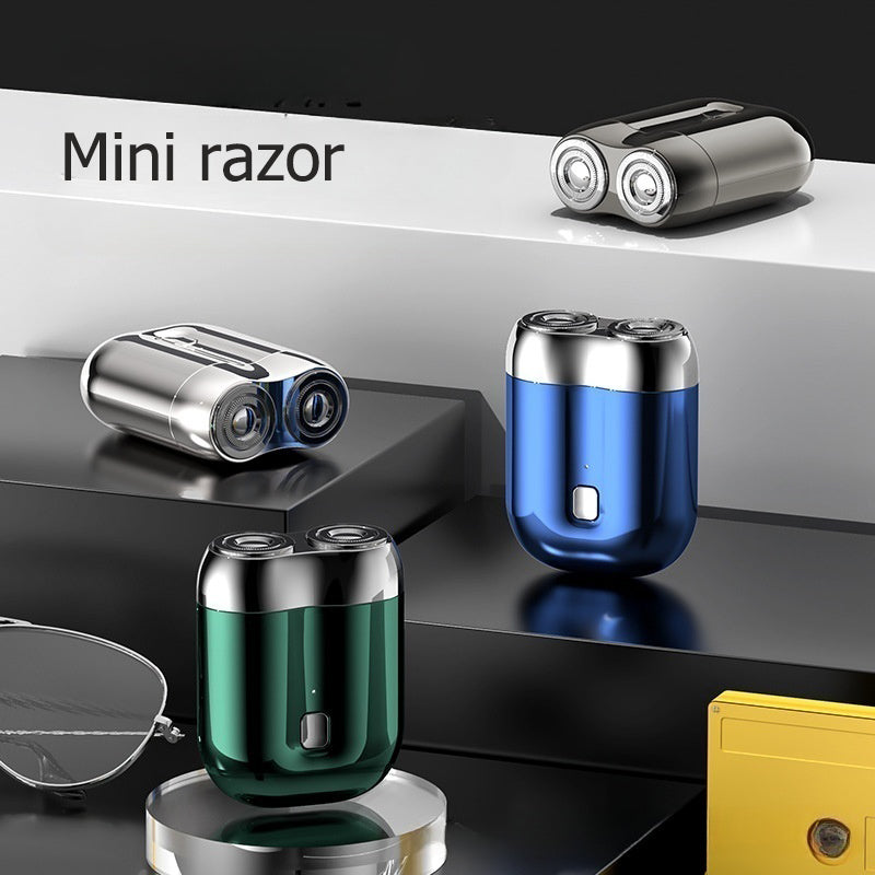 USB rechargeable electric washable shaver, men's dual blade mini travel portable shaver - V.I.P Digital Presence
