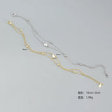 925 Sterling Silver Double Layer Heart-shaped Bracelet  for Women Girl Korean Style Small Fresh Summer Bracelet - V.I.P Digital Presence