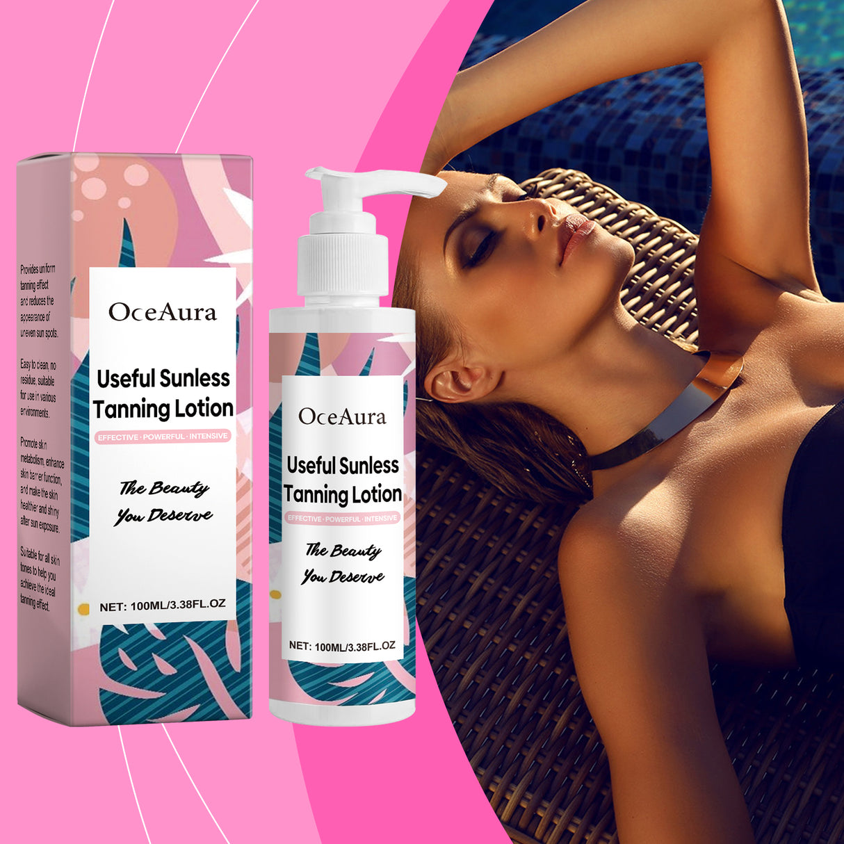 Loción bronceadora de verano para exteriores, suave, hidratante, refrescante y reparadora, gel para piel bronceada con efecto trigo.