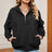Autumn and winter new solid color zipper long sleeved loose pullover sweatshirt jacket for women - V.I.P Digital Presence