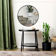 Black 24 Inch Metal Round Bathroom Mirror - V.I.P Digital Presence