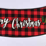 Christmas tree apron, Christmas decorations, Merry Christmas Christmas tree skirt, red and black checkered tree skirt dress - V.I.P Digital Presence