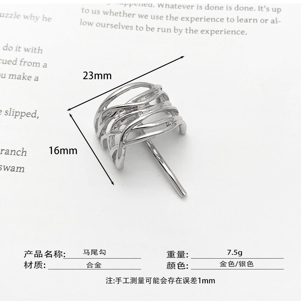 Japanese and Korean headdress accessories hairpins fashionable and simple small fresh ponytail hairpins for girls metal high-grade hair hooks and hair buckles - V.I.P Digital Presence