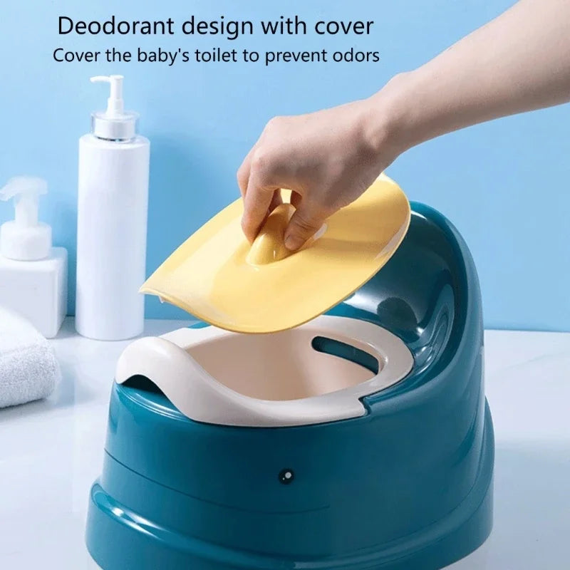 Orinal para niños pequeños, entrenador de inodoro para bebés, inodoro portátil de entrenamiento para viajes, estable y seguro, diseño de fondo ovalado, orinal antideslizante para