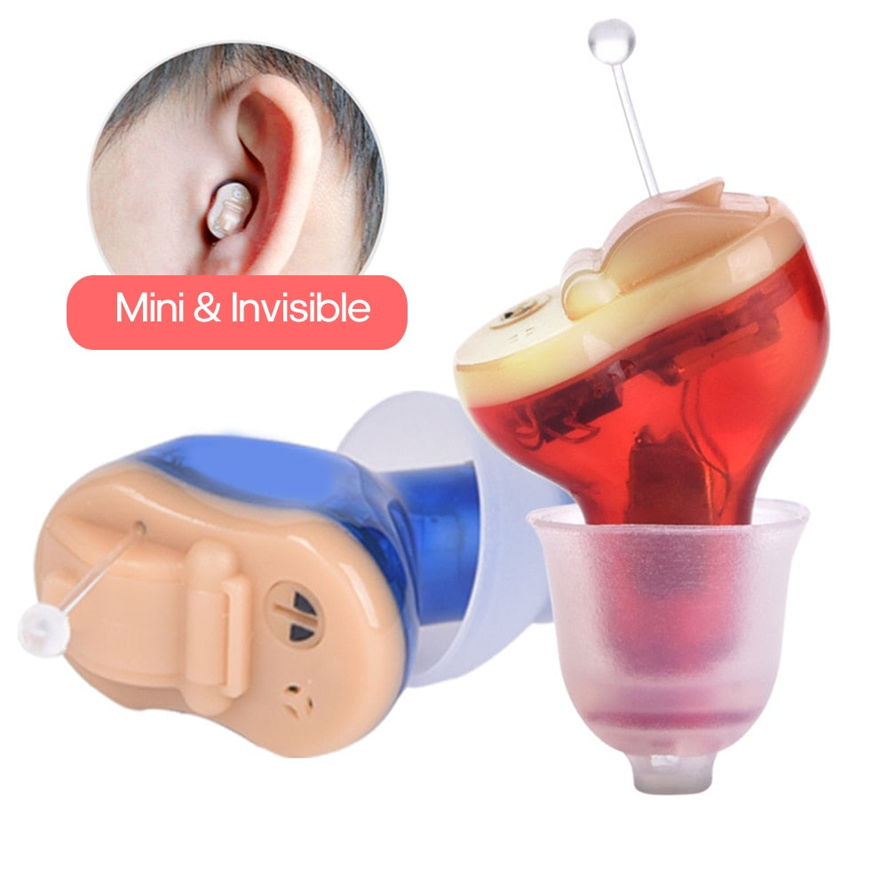Mini Hearing Aid Adjustable Ear Hearing Assistant Helper Invisible Sound Amplifier Volume for Deaf Elderly Rechargeable - V.I.P Digital Presence