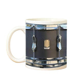 Vintage Drum Mug, 11oz. Black & White, Funny Ceramic Mug. Ideal Cool Gift for Drummers and Musicians. - V.I.P Digital Presence