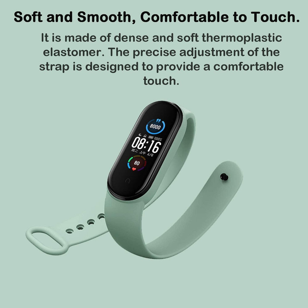 Strap for Xiaomi Mi Band 7 6 5 4 3 Sport Bracelet Watch Silicone Wrist Strap For Xiaomi Mi Band 7 3 4 5 bracelet Mi Band 7 Strap - V.I.P Digital Presence
