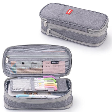 Macaron color block can transform into a large capacity upgraded pencil case stationery - V.I.P Digital Presence