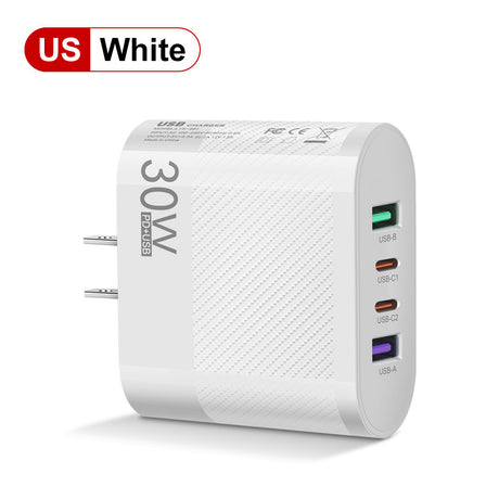 2USB Type-C 30W Mobile Phone Charger Multi Interface Travel Charging Head - V.I.P Digital Presence