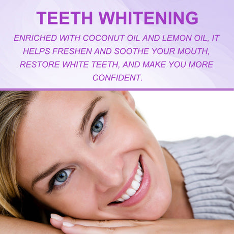 Purple Bright White Dental Stickers, Yellow Stain Removal Deep Cleaning Care For Oral Health Care Dental Stickers - V.I.P Digital Presence