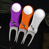 Golf Green Fork Aluminum Handle Folding Spring Repair Tool Gift New