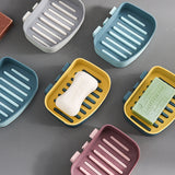 Contrast Color Drain Soap Box Double-Layer Storage Soap Box Bathroom Rack Strong Non-Marking Paste Soap Box - V.I.P Digital Presence