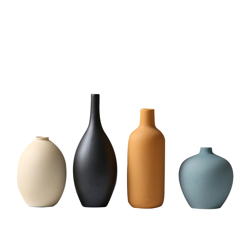 Ceramic vase set three piece set vase decoration and decoration home decor living room flower arrangement modern floral ware - V.I.P Digital Presence