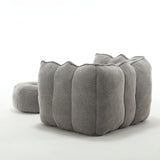 Soft Bean Bag Chair with High Resilient Foam(Chips)for living room and bedroom,Comfortable Square Lazy Sofa with Footstool - V.I.P Digital Presence