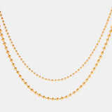 18K Gold-Plated Lobster Closure Bead Necklace - V.I.P Digital Presence