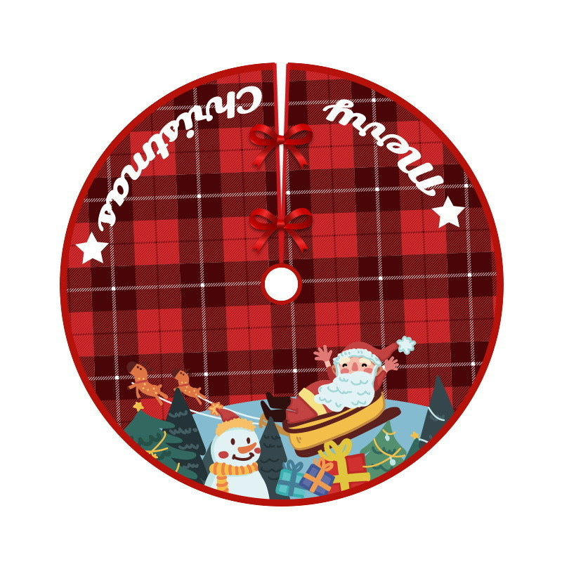 Deer Head Snowflake Santa Claus Gift Box Series Christmas Tree Bottom Decoration Apron Atmosphere Decoration - V.I.P Digital Presence