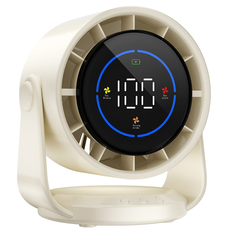 2025 New 100-Speed High - Speed Circulating Fan for Home. 6 - Inch Charging Digital Display, Turbo Desktop Electric Fan - V.I.P Digital Presence