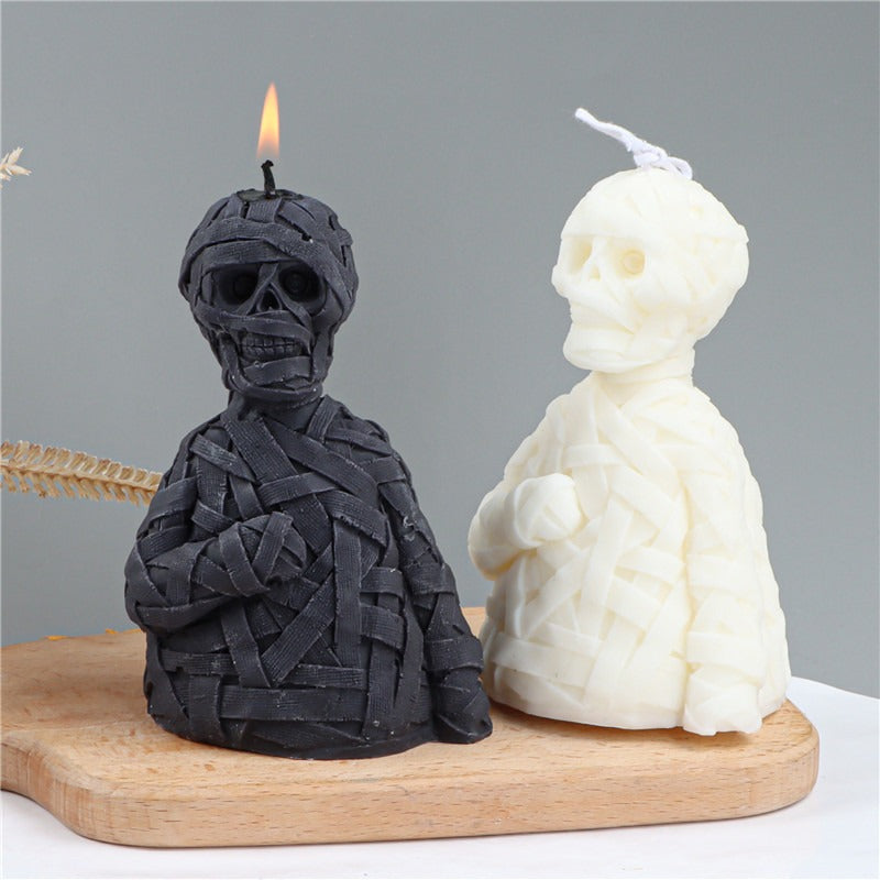 Gauze Zombie Skull Halloween Silicone Candle Mold Aromatherapy Plaster Holiday Atmosphere Decoration - V.I.P Digital Presence