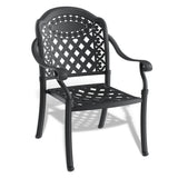 (Cushions In Random Colors)5-Piece Set Of Cast Aluminum Patio Furniture With Cushions - V.I.P Digital Presence