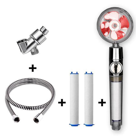 Propeller Shower Turbocharged Shower Head Shower Head Shower One-Button Water-Stop Shower - V.I.P Digital Presence