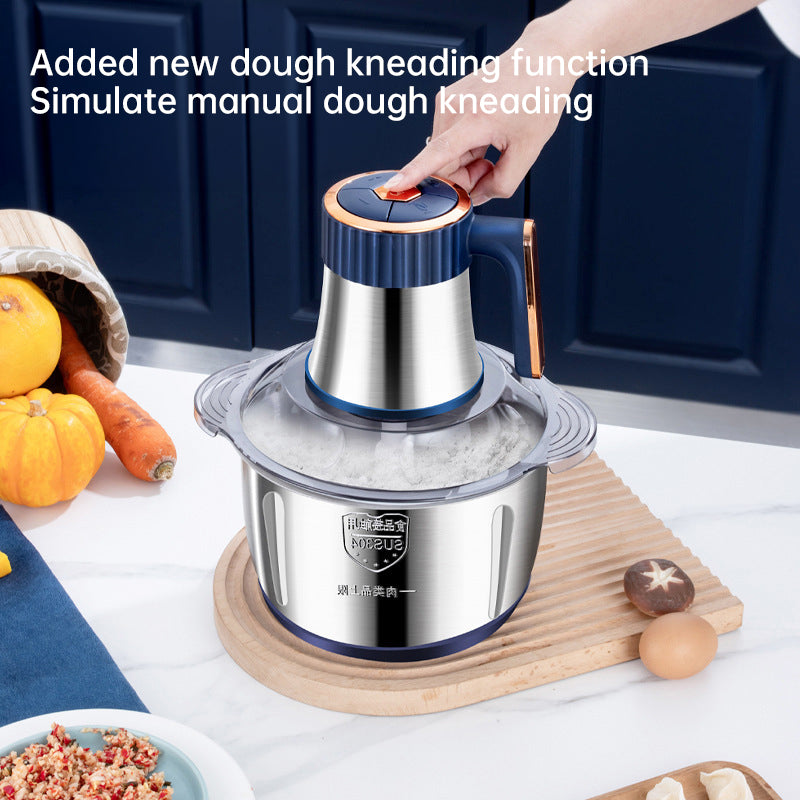 Electric Meat Grinders, 5L Food Processor, Stainless Steel Multifunctional Vegetable Slicer, Kitchen Chopper & Mixer - V.I.P Digital Presence