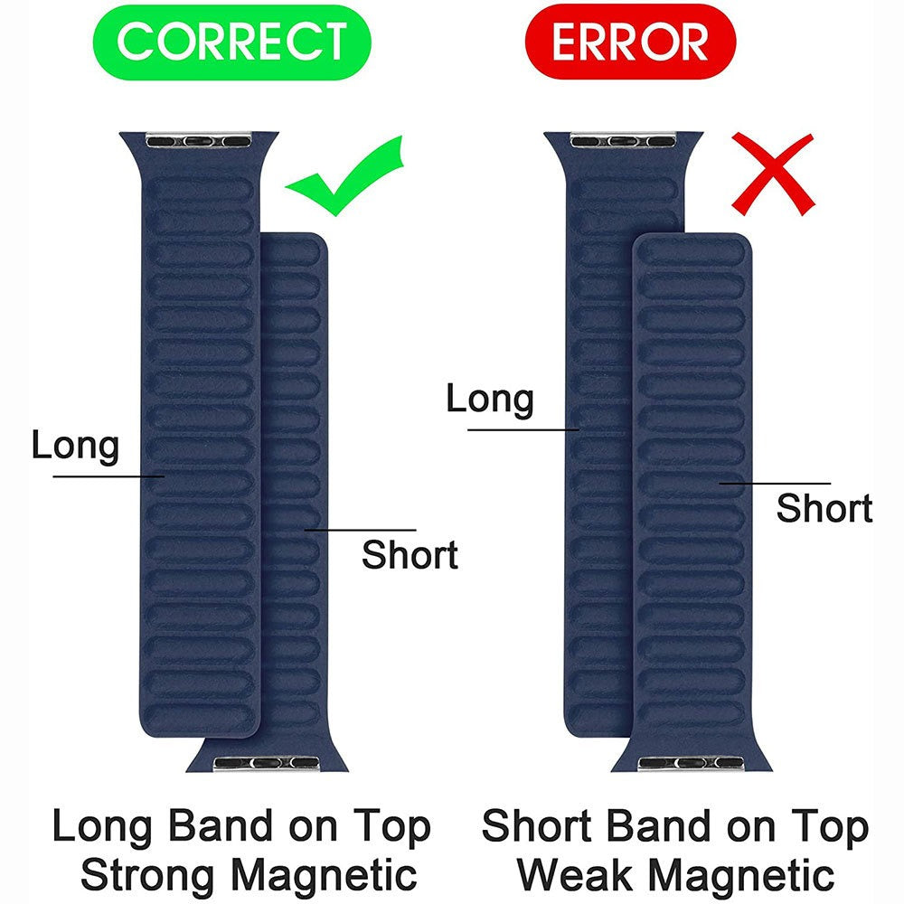 Suitable For iwatch8 Watchband S7 SE 6/5/43 Magnetic Suction New Leather Loopback Chain Apple Watch Wristband - V.I.P Digital Presence