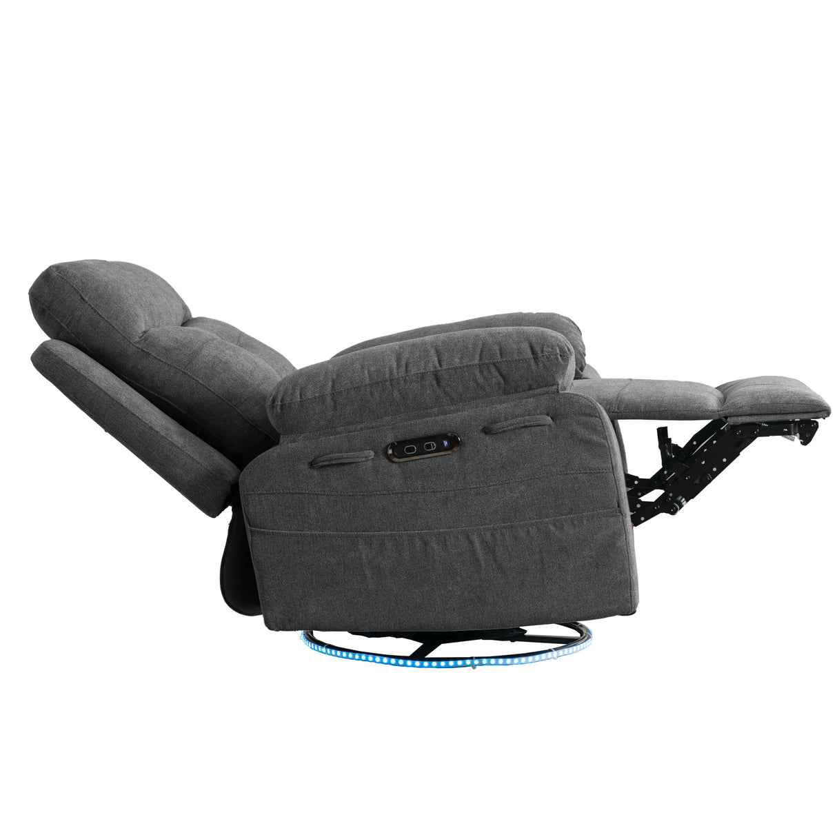 270 degree rotating electric lounge chair with Bluetooth speaker, LED light, telescopic foot pedal adjustable backrest DG - V.I.P Digital Presence