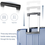 Hardshell Luggage Spinner Suitcase with TSA Lock Lightweight Expandable 24'' (Single Luggage) Blue + ABS + 24 Inch