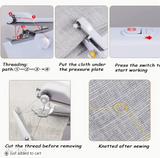 1pc Portable Handheld Sewing Machine - Quick Stitching Tool For Cloth, Clothing And Kids Clothes - 2 Coils Included (Battery Not - V.I.P Digital Presence